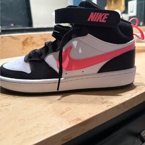 Nike Black and Pink High-Tops